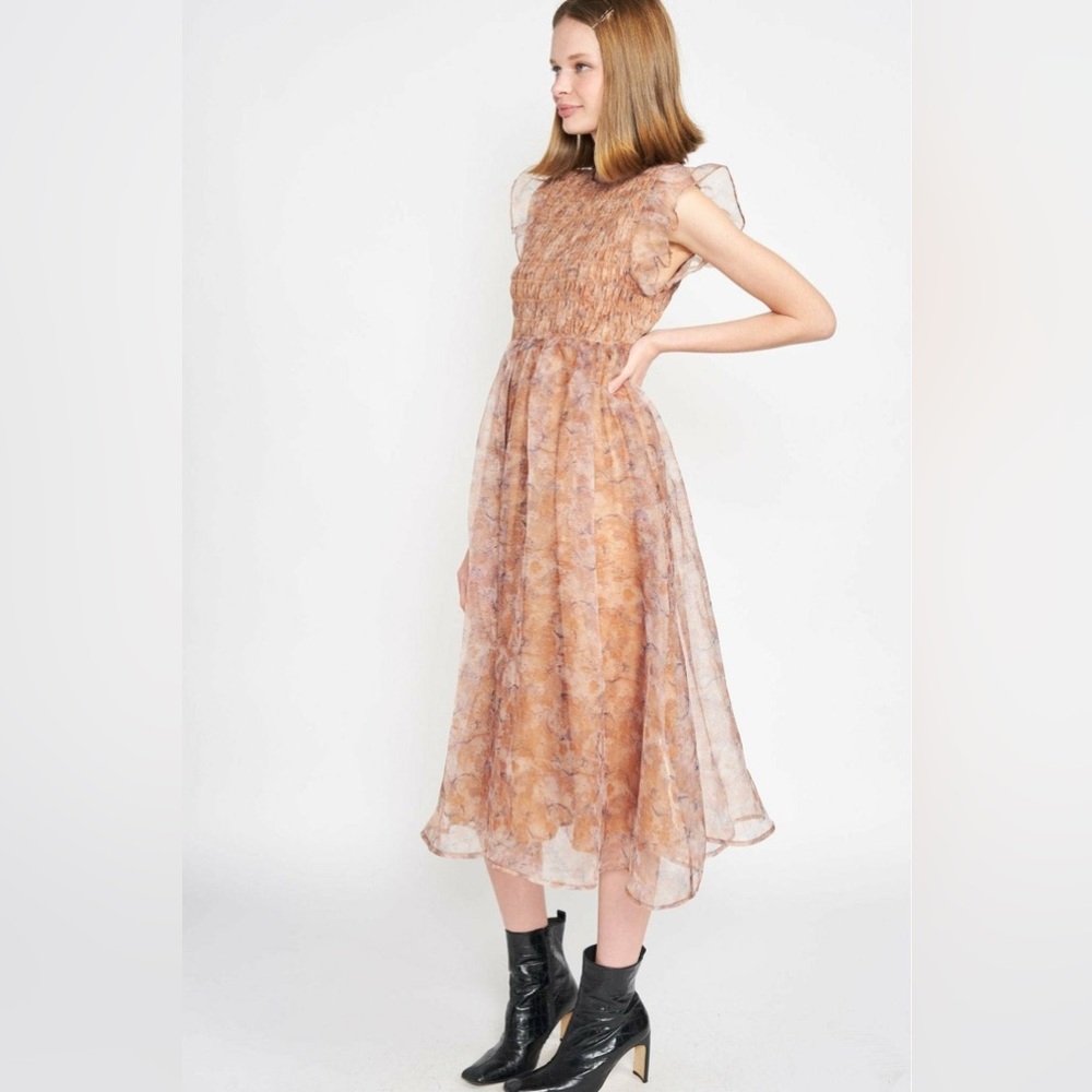 EN SAISON La Raque Midi Dress Merigold Medium NWT $146